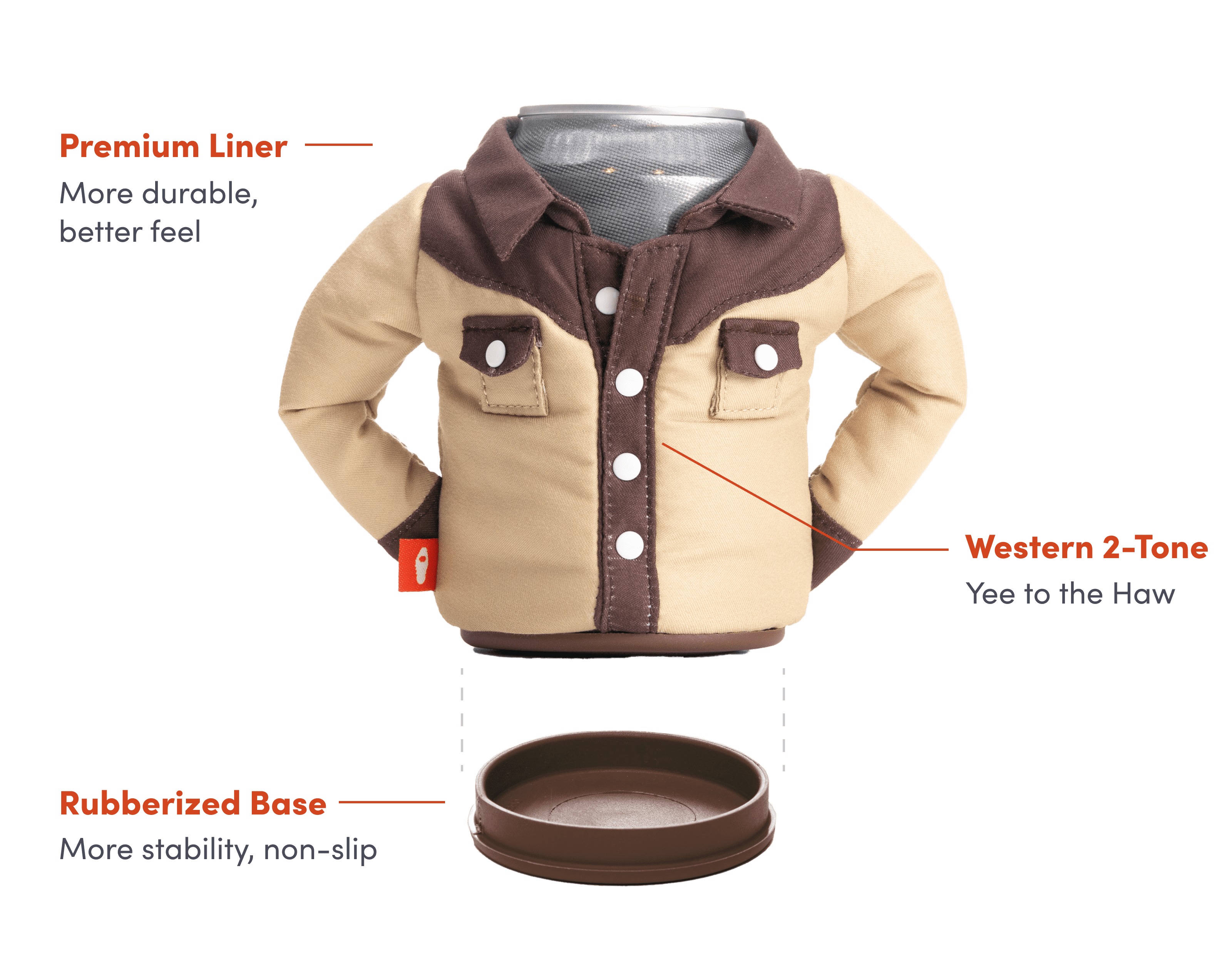 Features of The Denim Vest by Puffin Drinkwear