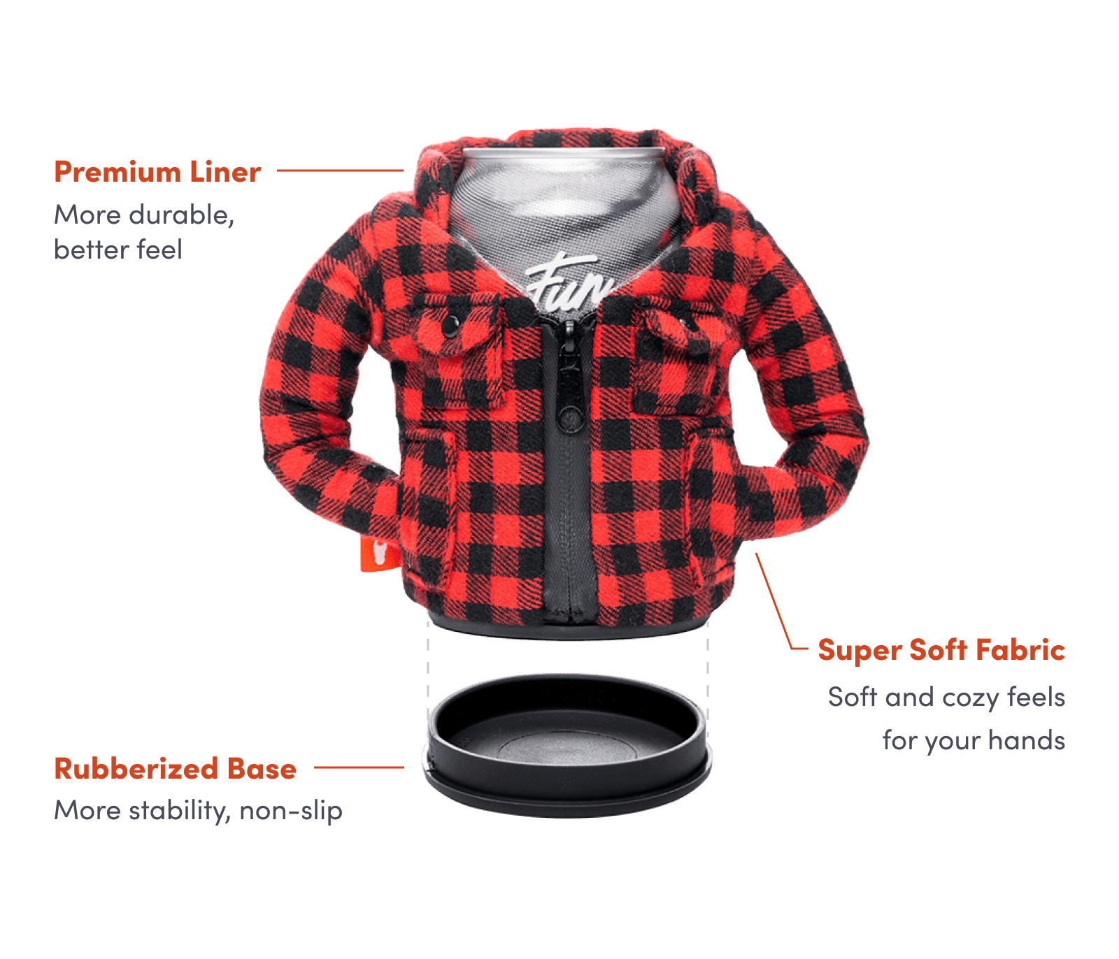 The Lumberjack Koozie Features - Puffin Drinkwear
