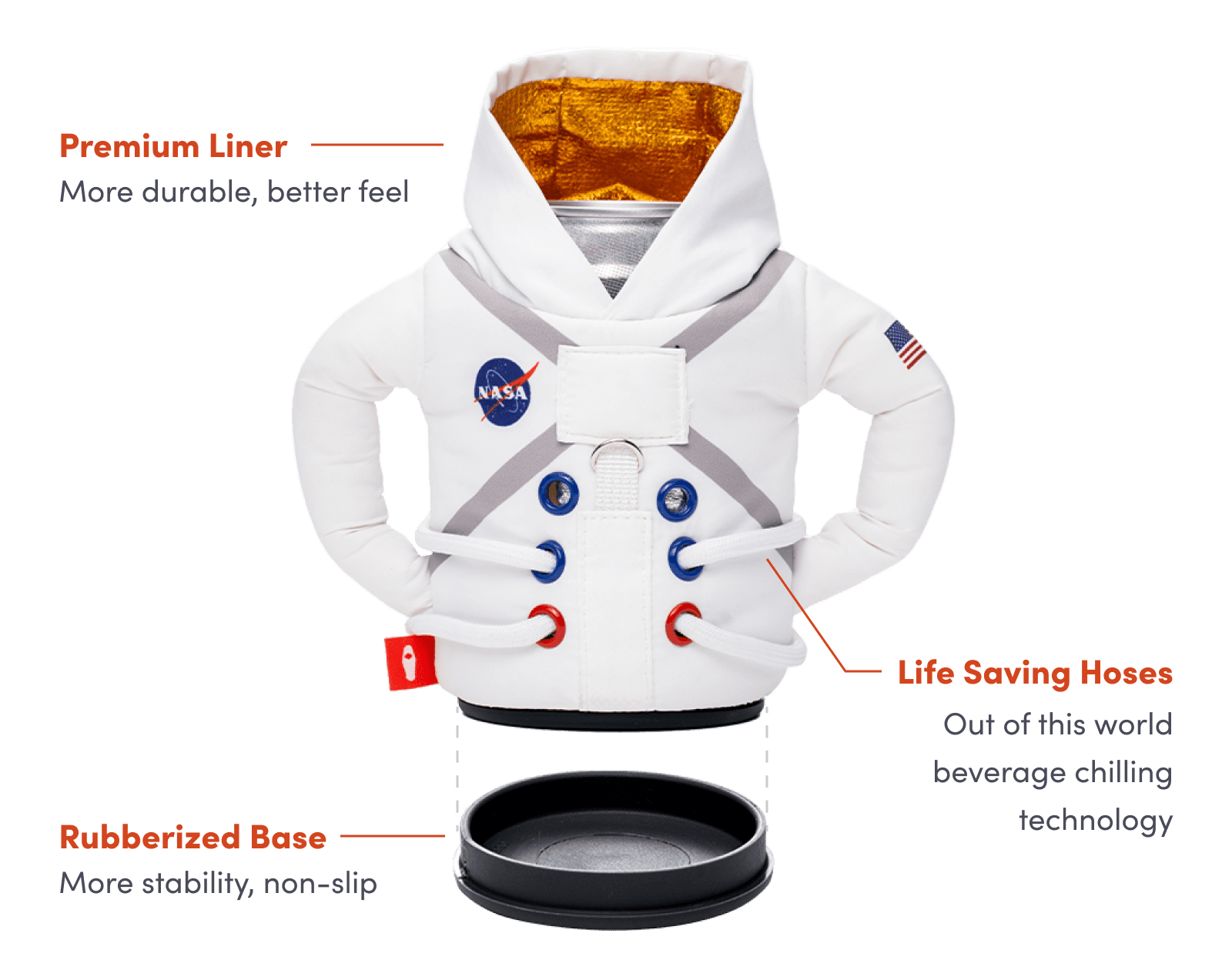 The Spacesuit Koozie Feature - Puffin Drinkwear