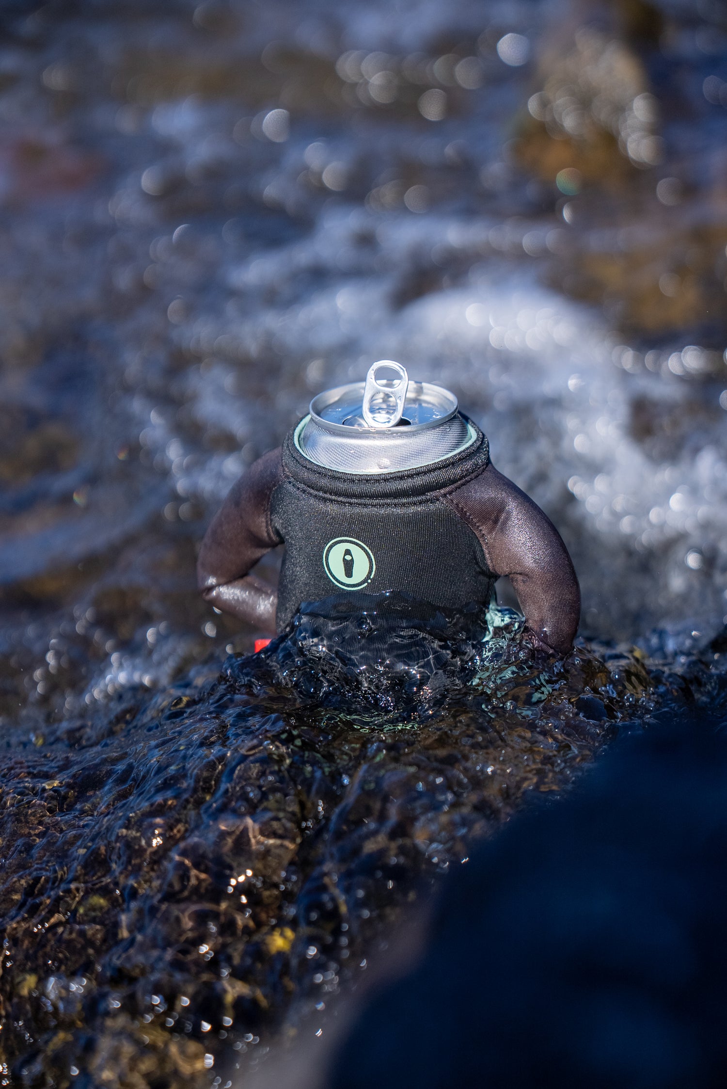 In the water with The Dawn - Puffin Drinkwear drink sleeves
