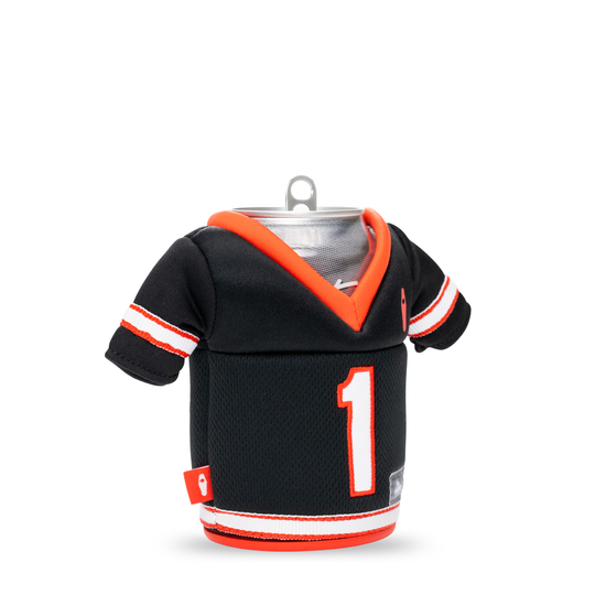 The Gridiron - Puffin Drinkwear drink sleeves #color_black-risky-red