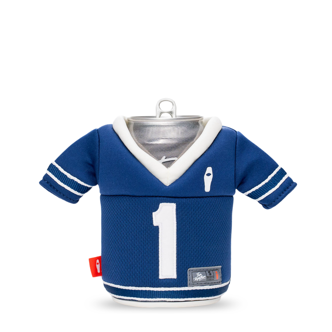 The Gridiron - Puffin Drinkwear drink sleeves #color_navy-blue-sandy-white