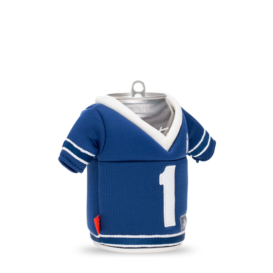 The Gridiron - Puffin Drinkwear drink sleeves #color_navy-blue-sandy-white