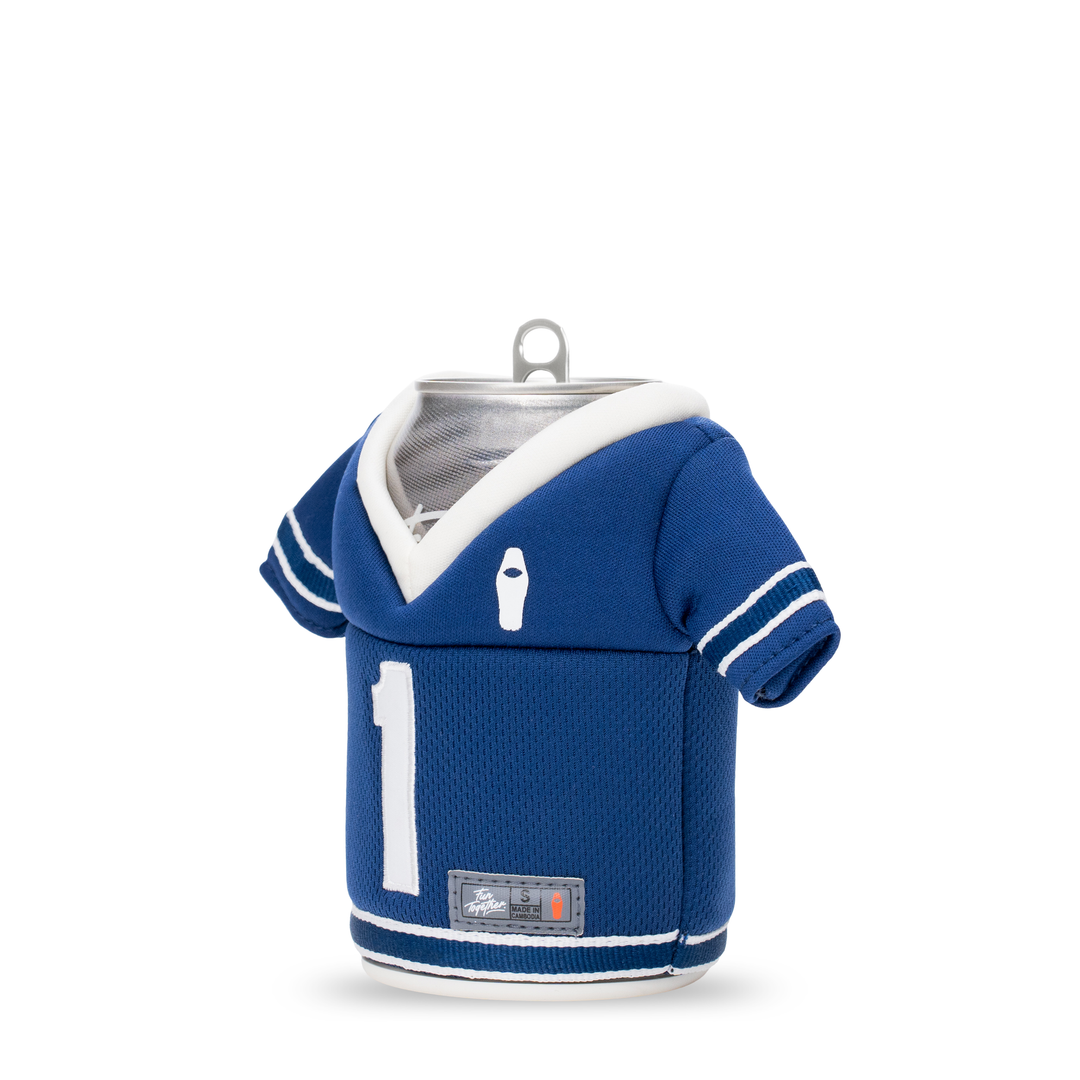The Gridiron - Puffin Drinkwear drink sleeves #color_navy-blue-sandy-white