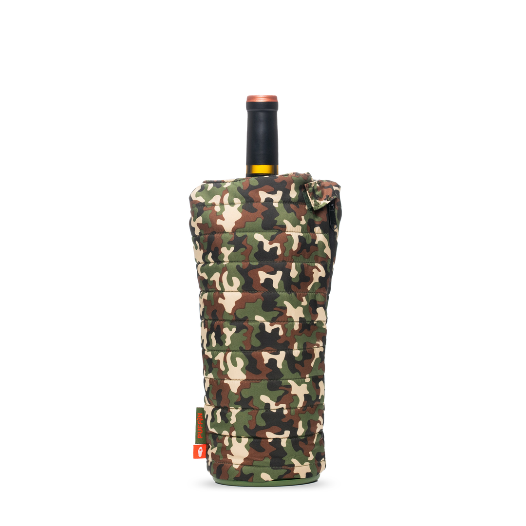 The Caddy - Puffin Drinkwear drink sleeves #color_woodsy-camo-puffin-red