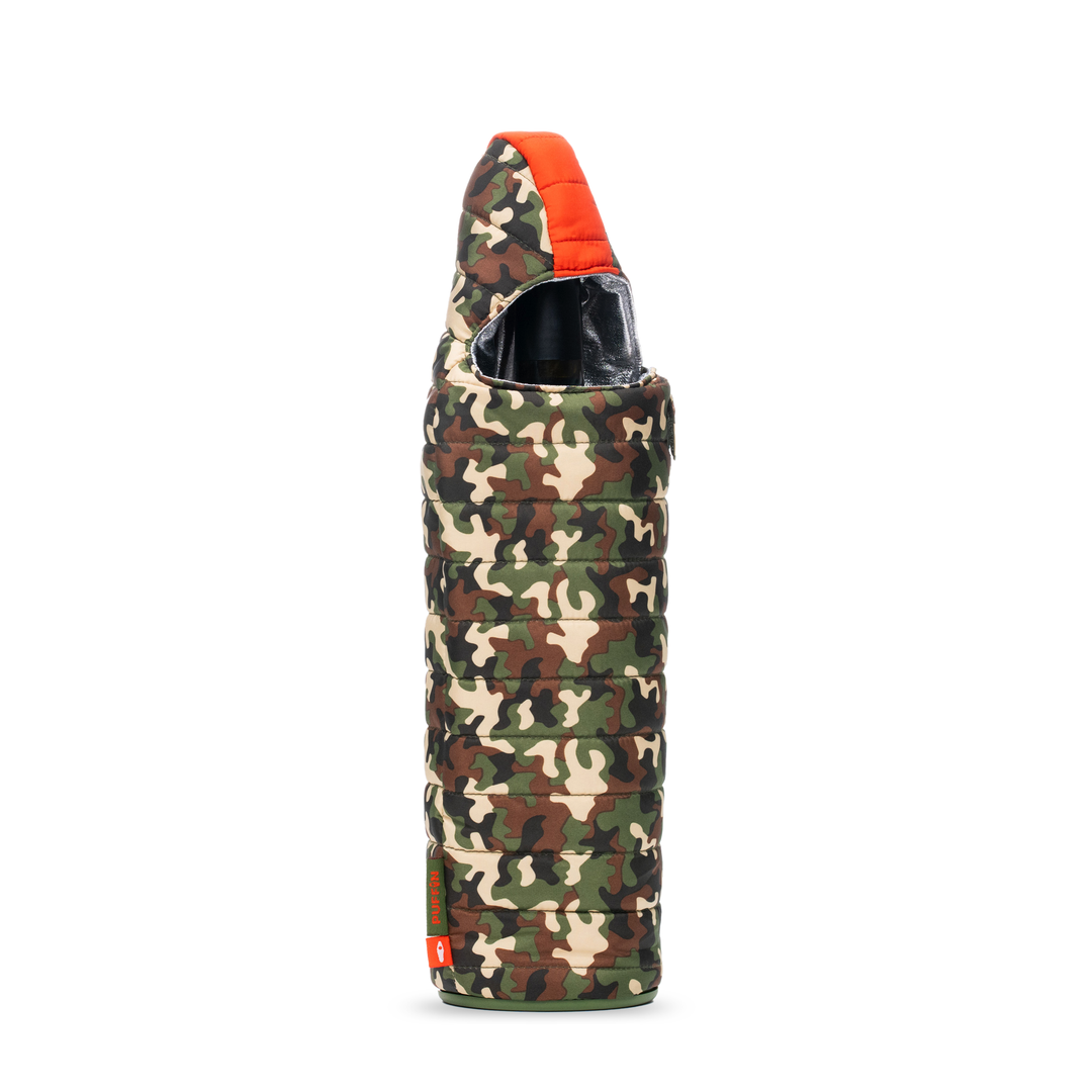 The Caddy - Puffin Drinkwear drink sleeves #color_woodsy-camo-puffin-red