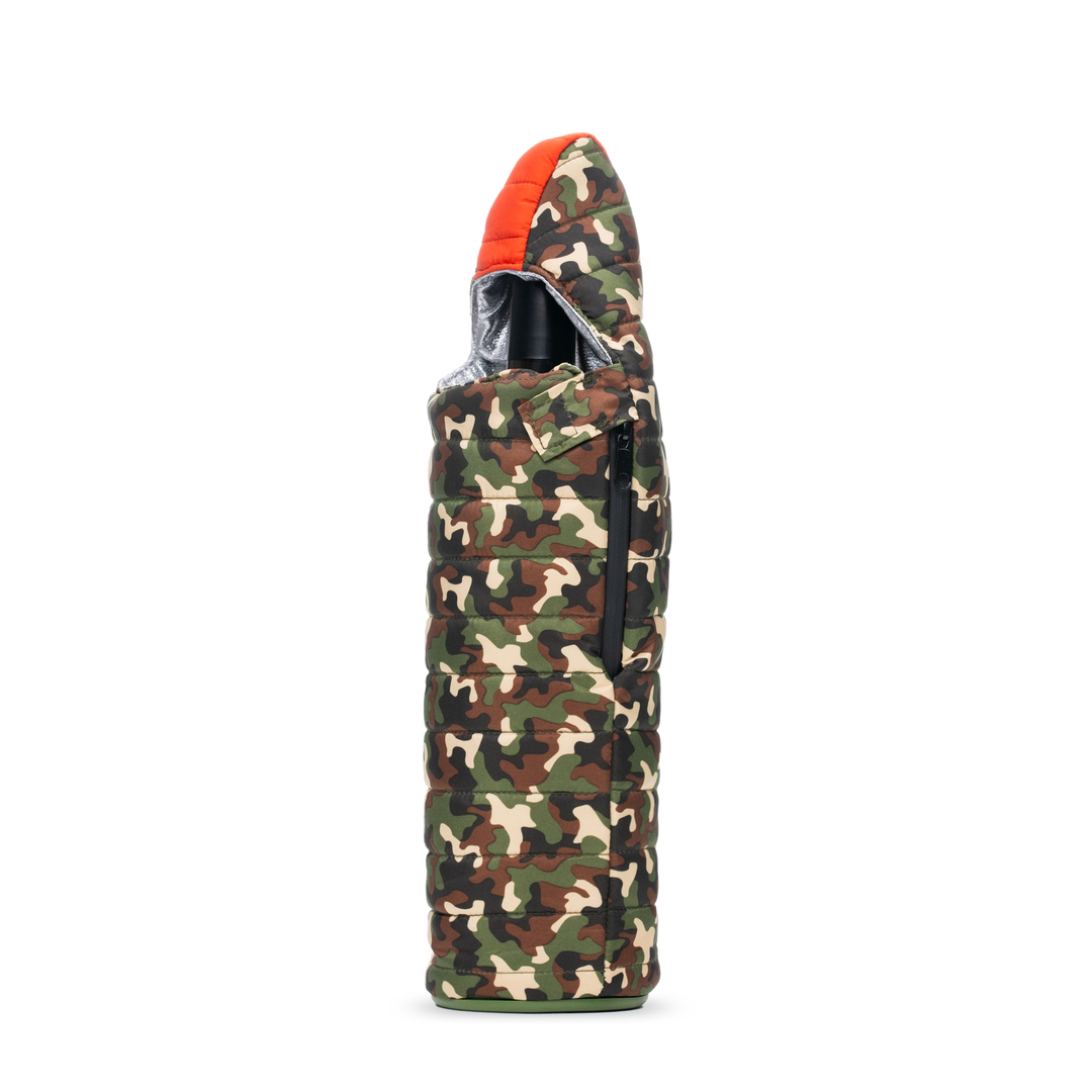 The Caddy - Puffin Drinkwear drink sleeves #color_woodsy-camo-puffin-red