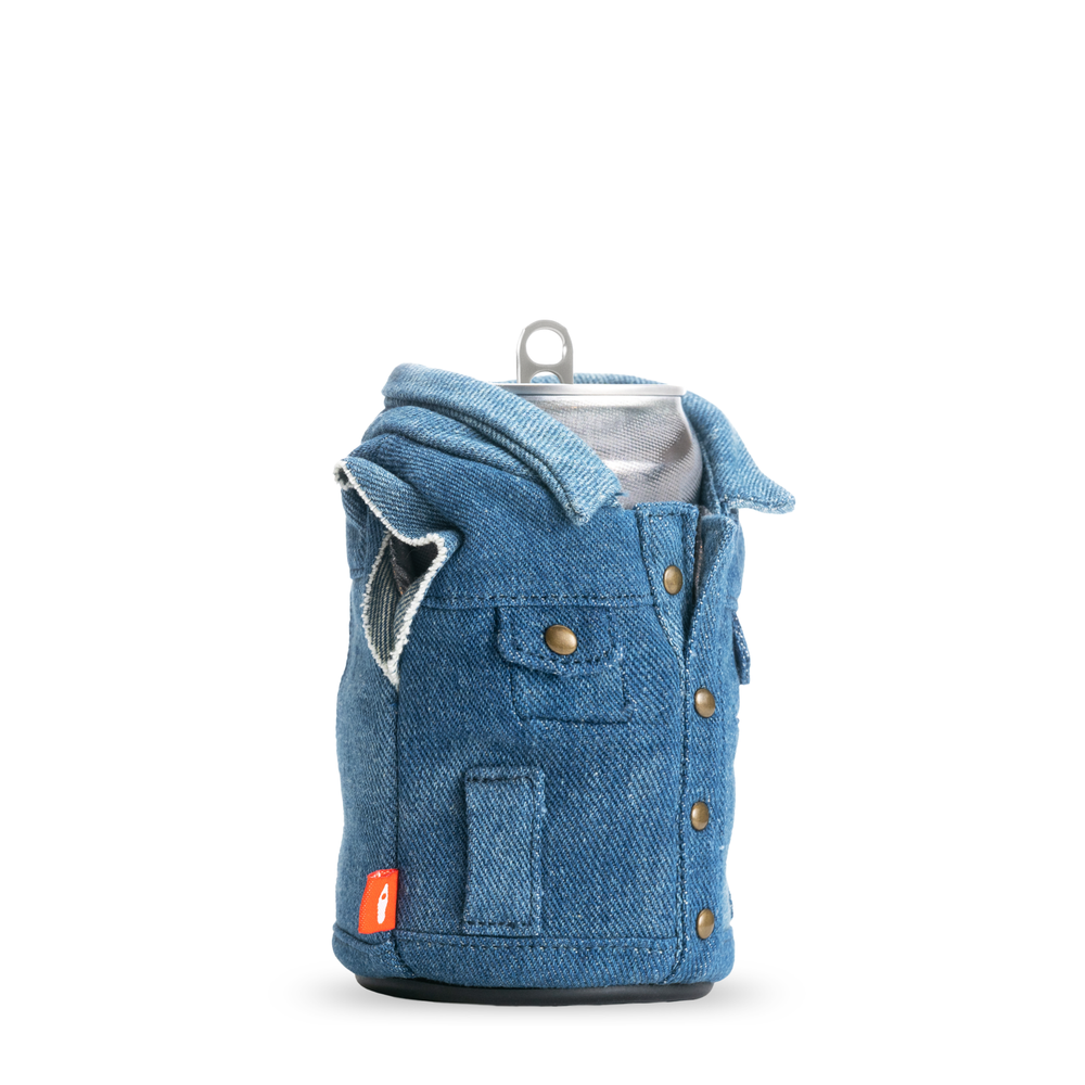 The Denim Vest - Puffin Drinkwear drink sleeves  #color_blue-denim