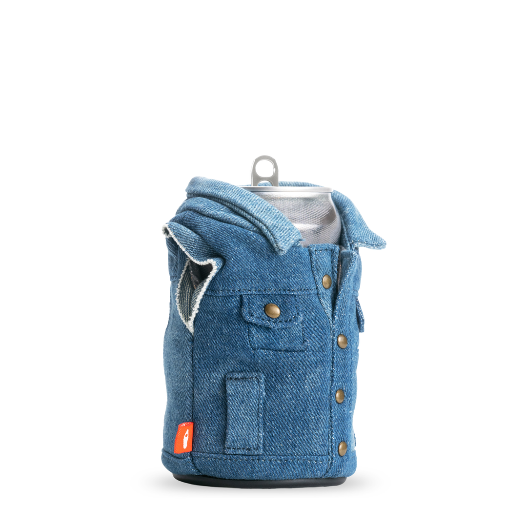 The Denim Vest - Puffin Drinkwear drink sleeves  #color_blue-denim