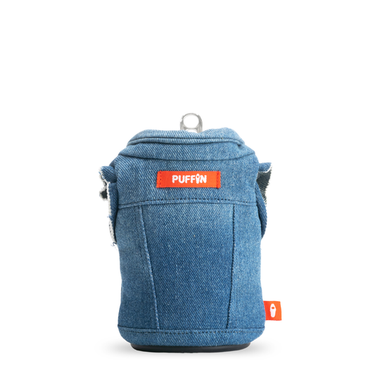 The Denim Vest - Puffin Drinkwear drink sleeves  #color_blue-denim