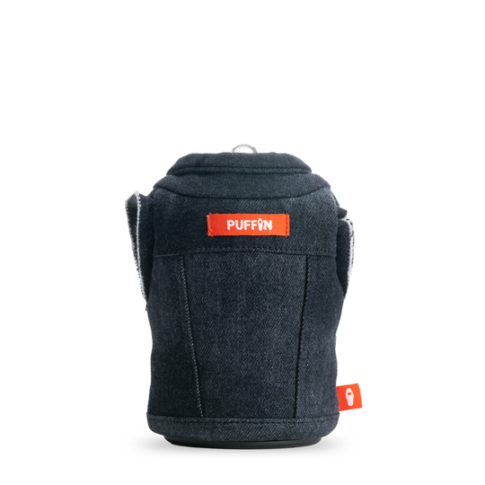 The Denim Vest - Puffin Drinkwear drink sleeves  #color_pewter-denim
