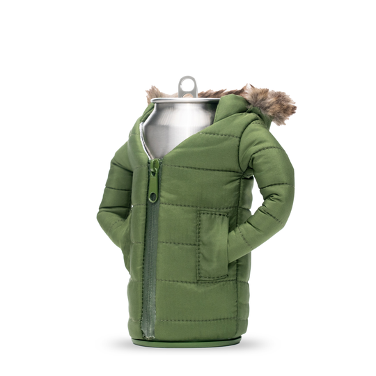 The Pahka - Puffin Drinkwear drink sleeves #color_olive-green