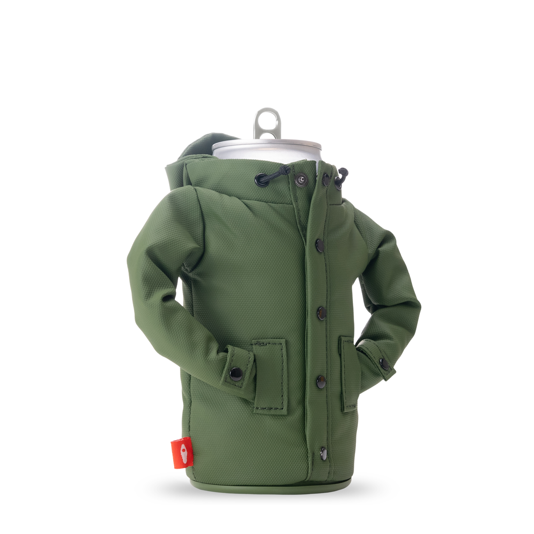 The Raincoat - Puffin Drinkwear drink sleeves #color_olive-green