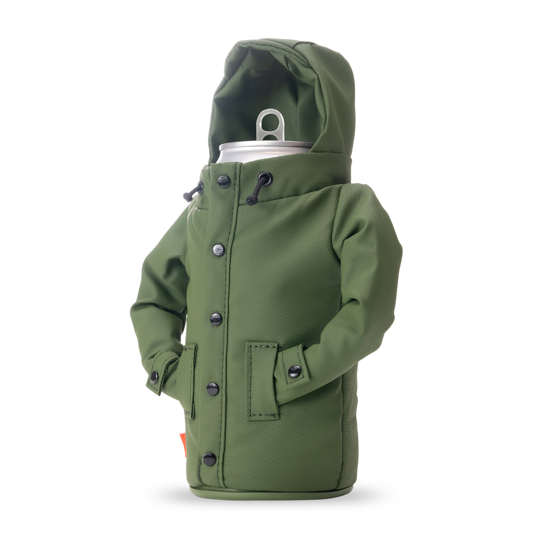 The Raincoat - Puffin Drinkwear drink sleeves #color_olive-green