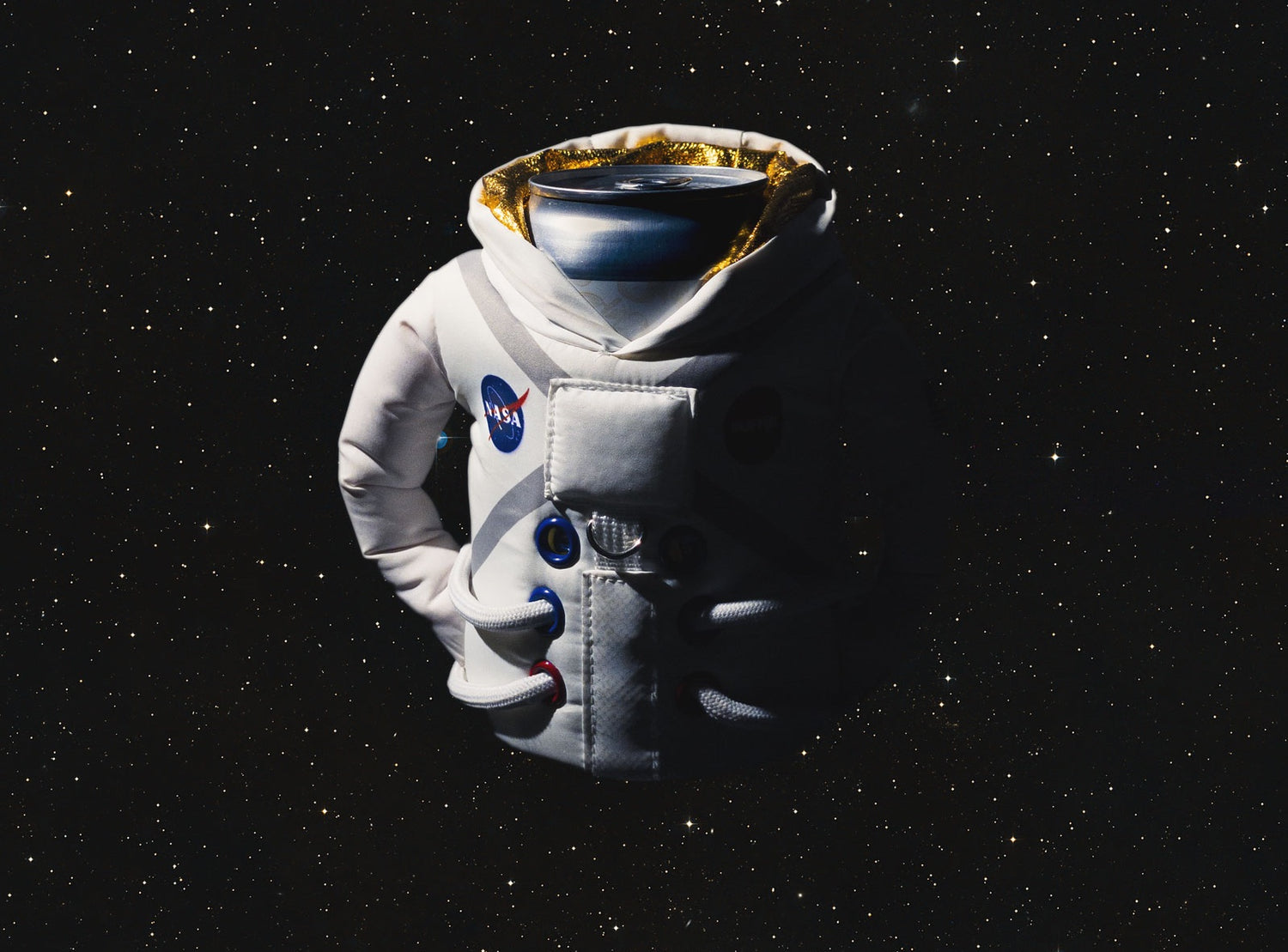 Cold Drink In Space-Themed Koozie